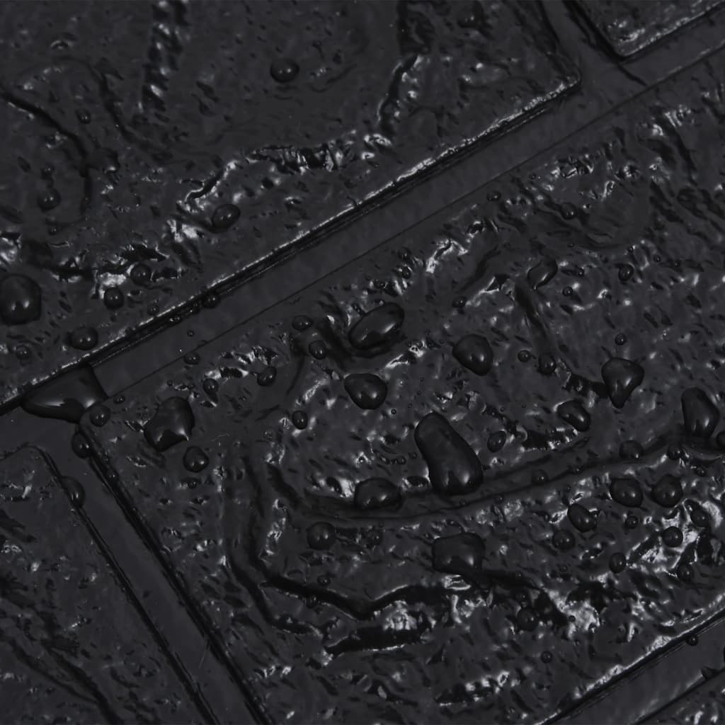 vidaXL 3D-tapet tegel självhäftande 40 delar svart