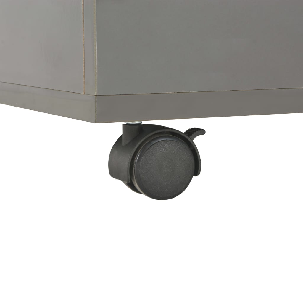 vidaXL Soffbord högglans grå 60x60x35 cm spånskiva