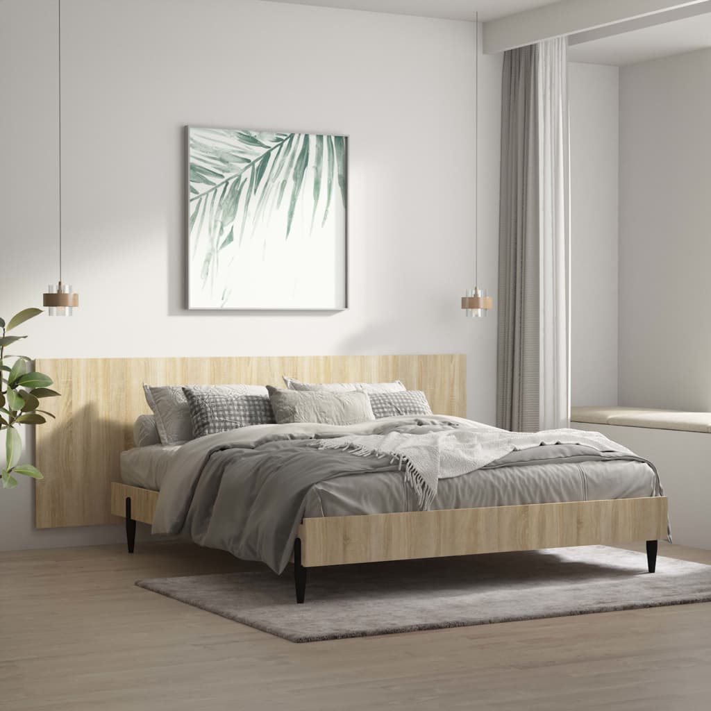 vidaXL Vägghängd sänggavel sonoma-ek 240x1,5x80 cm konstruerat trä
