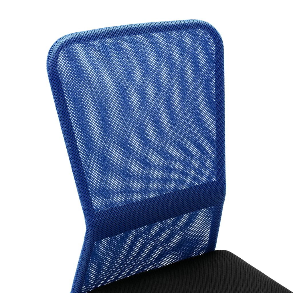vidaXL Kontorsstol svart och blå 44x52x100 cm nättyg