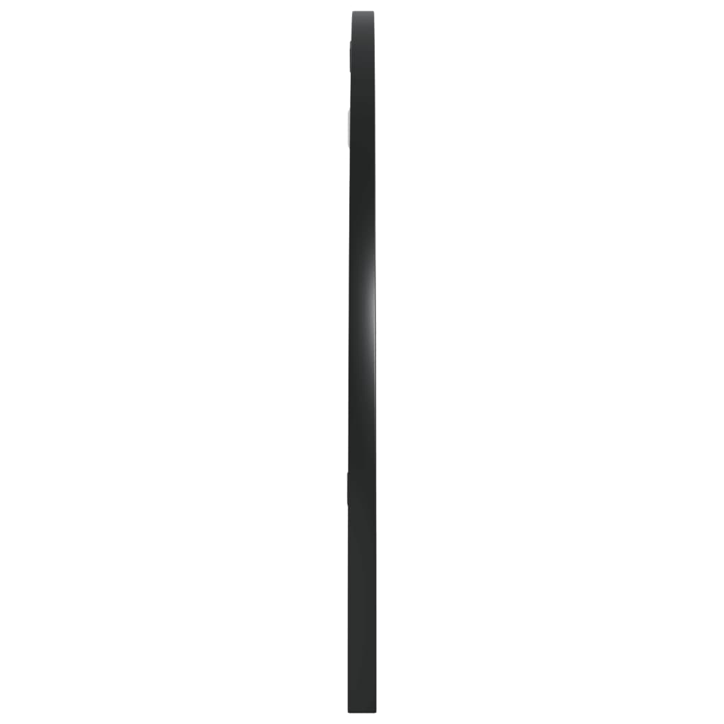 vidaXL Väggspegel svart 80x40 cm bågformad järn