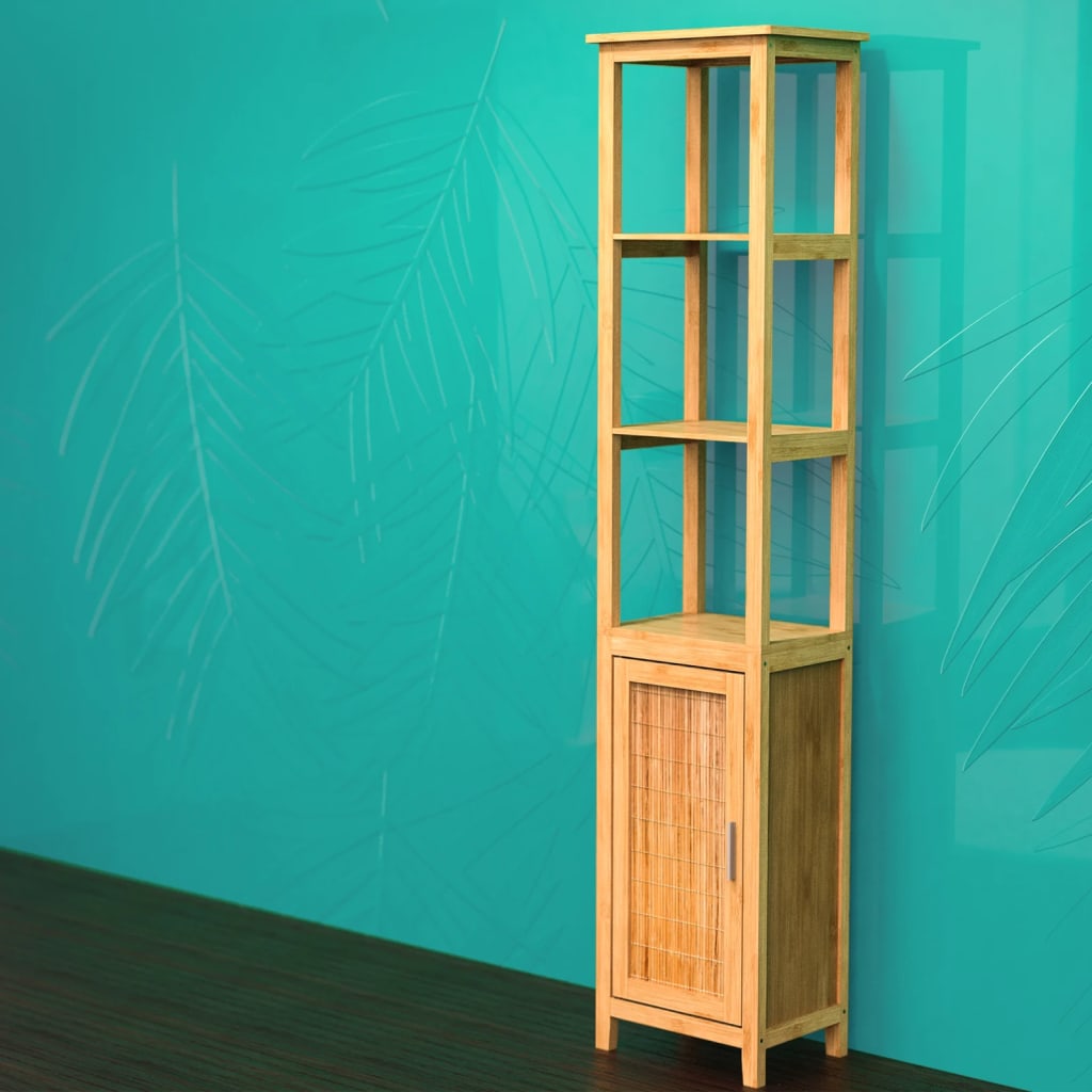 EISL Högskåp med 3 utrymmen bambu 40x30x190 cm