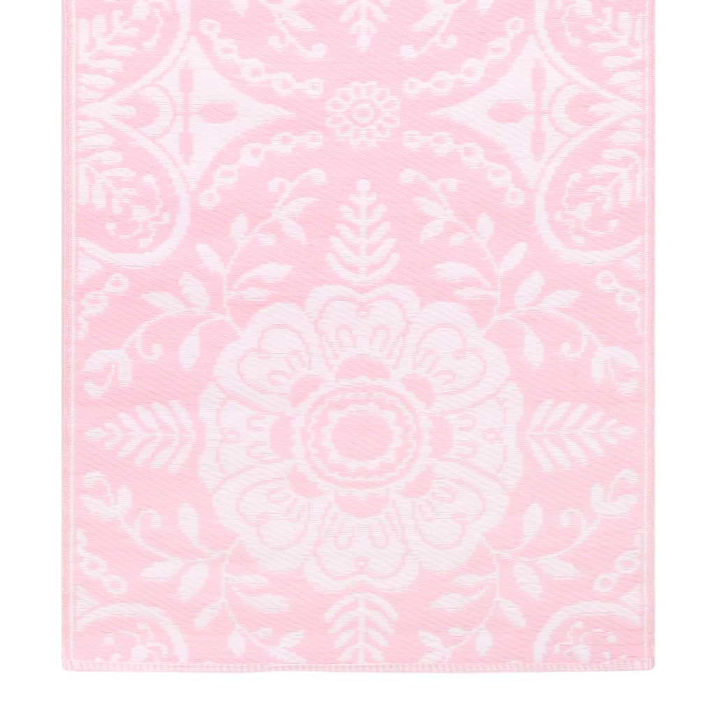 vidaXL Utomhusmatta rosa 120x180 cm PP