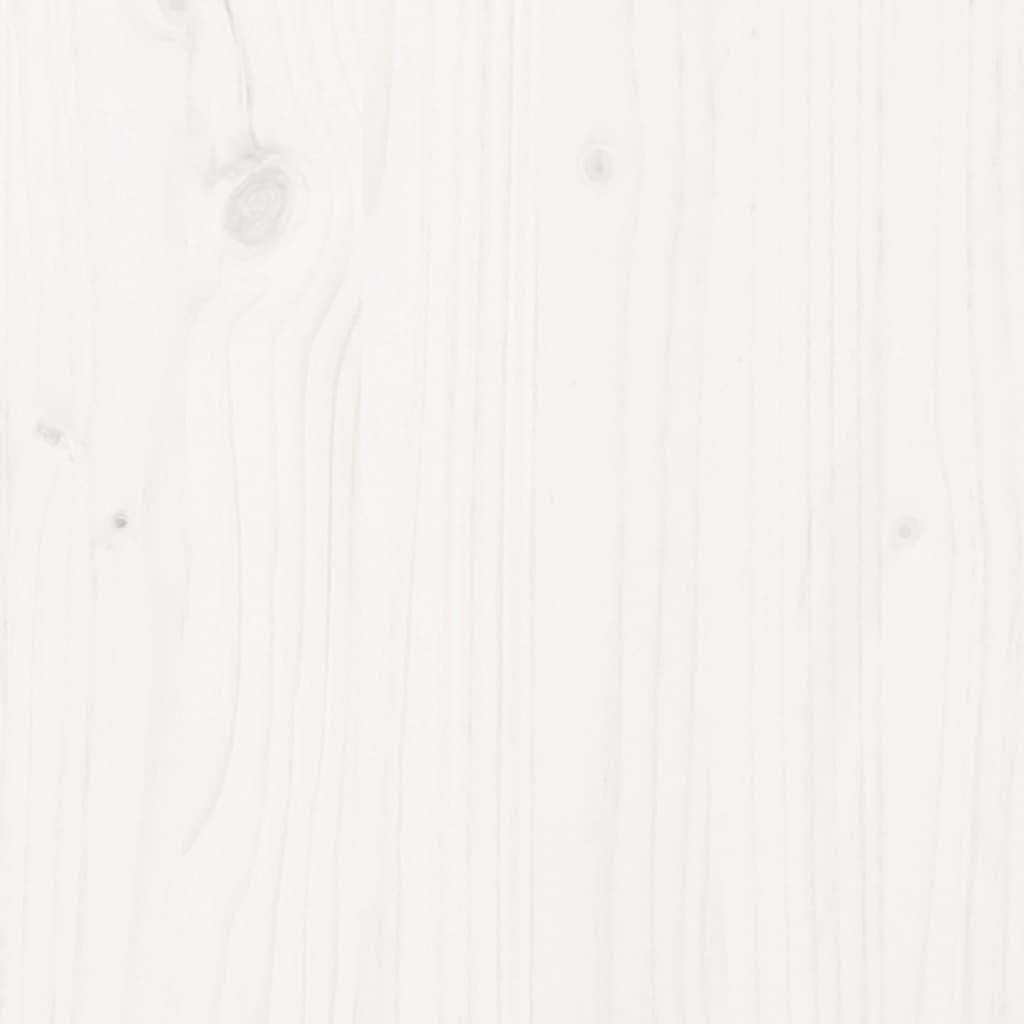 vidaXL Sängram vit massivt trä 120x190 cm liten dubbelsäng