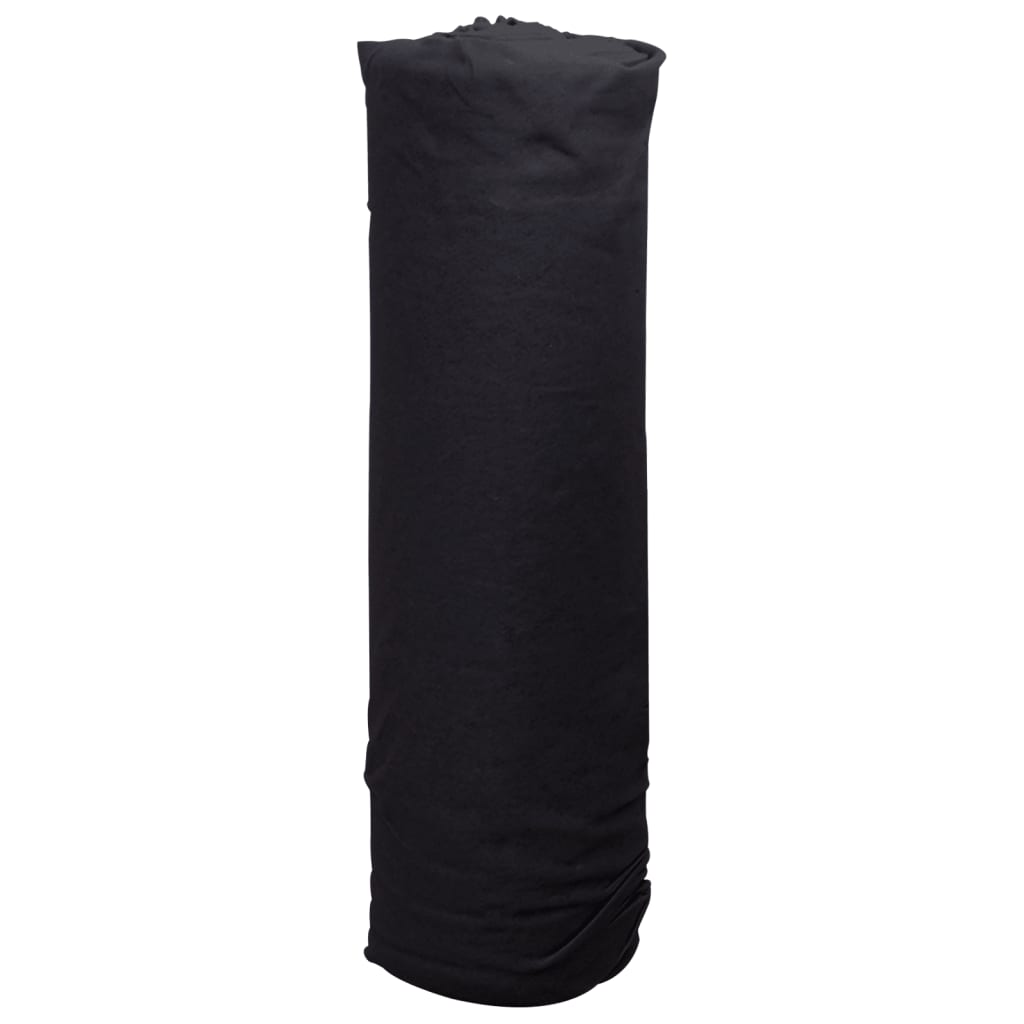 vidaXL Ogräsduk 1x50 m polyesterfiber svart