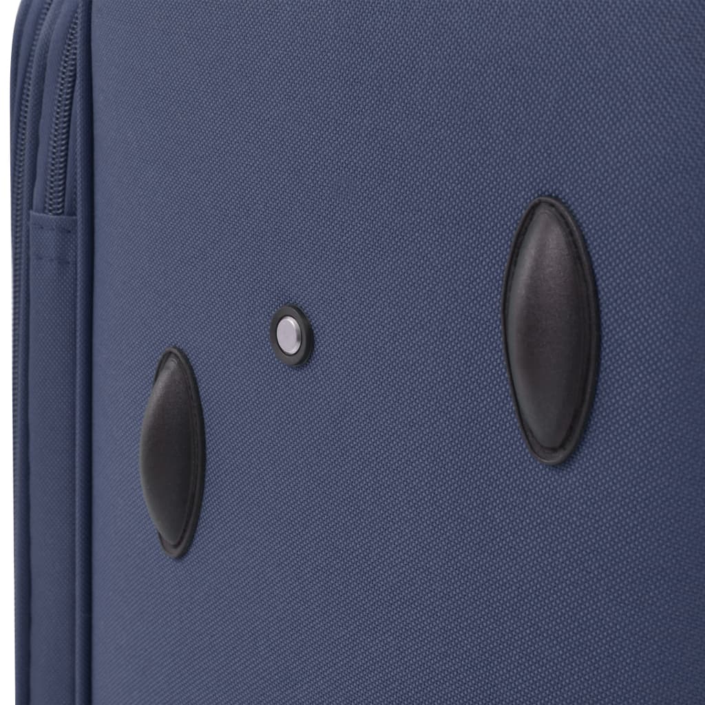 vidaXL Resväskor 3 st marinblå soft case