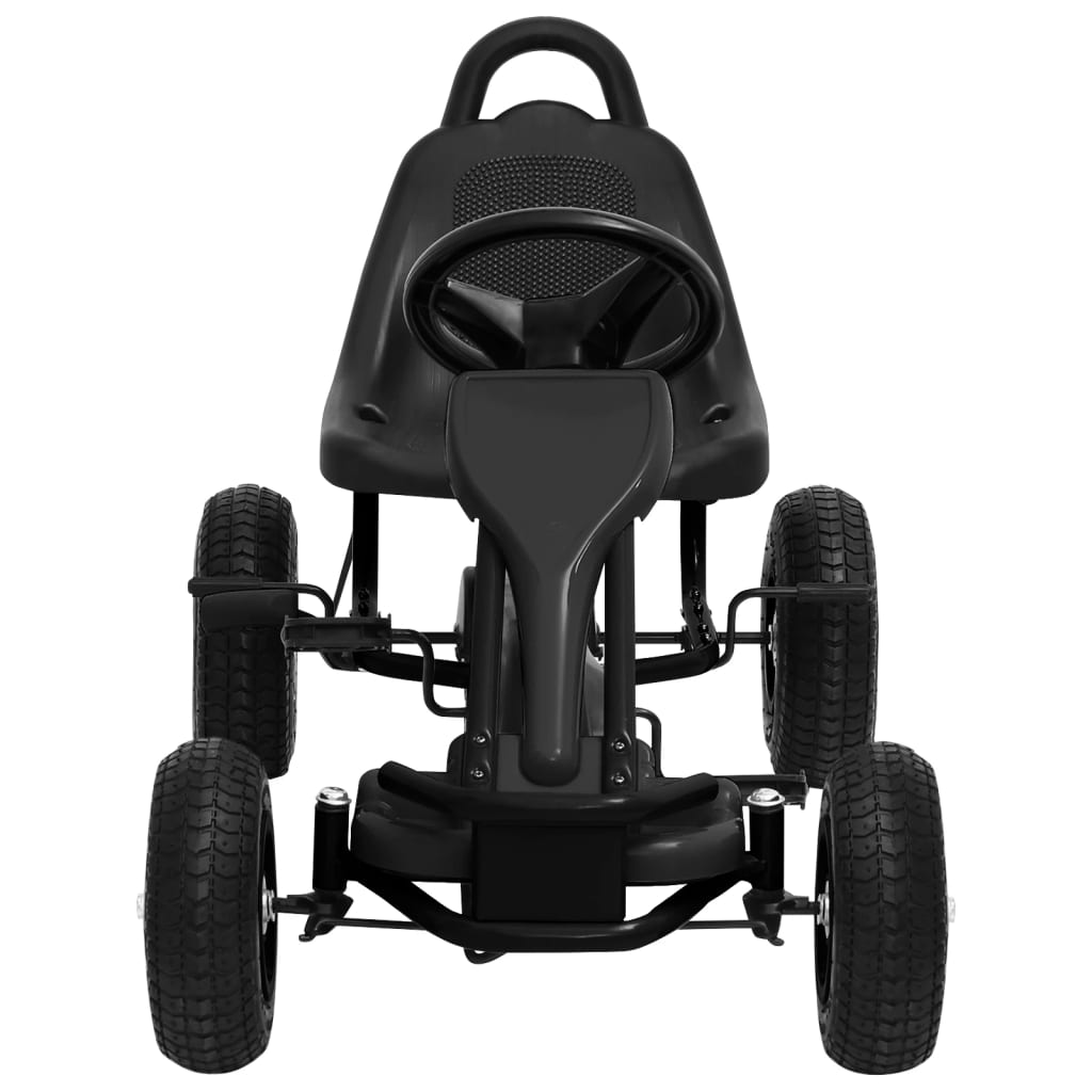 vidaXL Pedaldriven gokart med luftfyllda däck svart