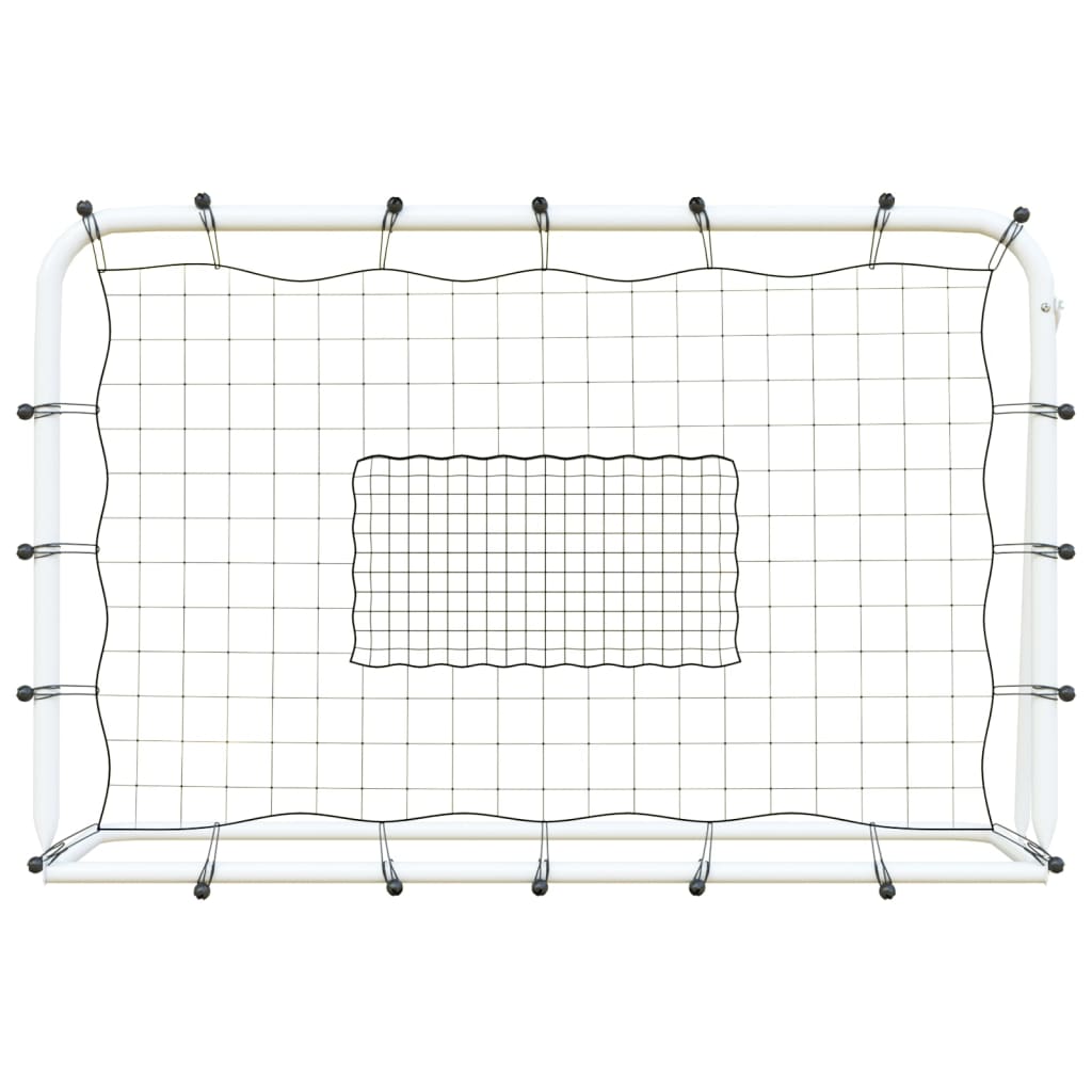 vidaXL Fotbollsnät med rebounder vit&svart 184x61x123 cm stål och PE