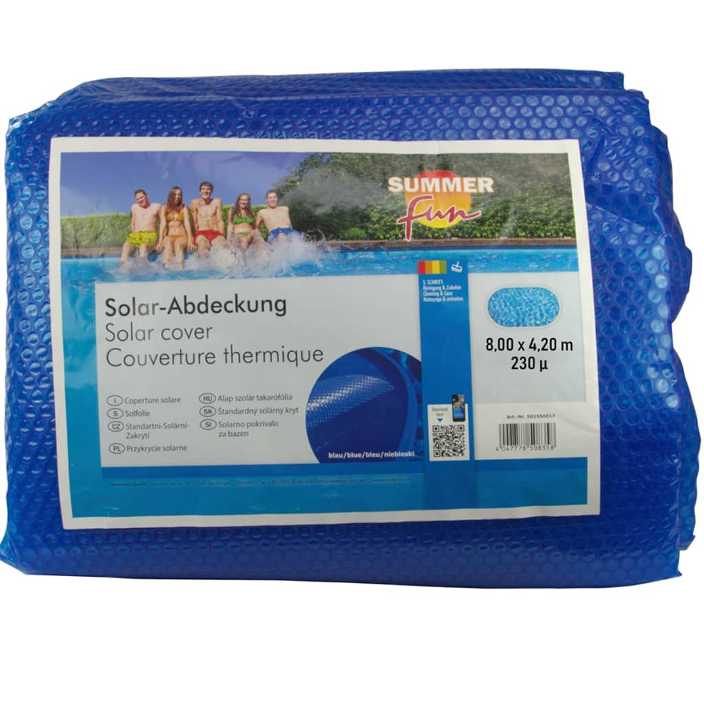 Summer Fun Solfolie ovalt 800x420 cm PE blå