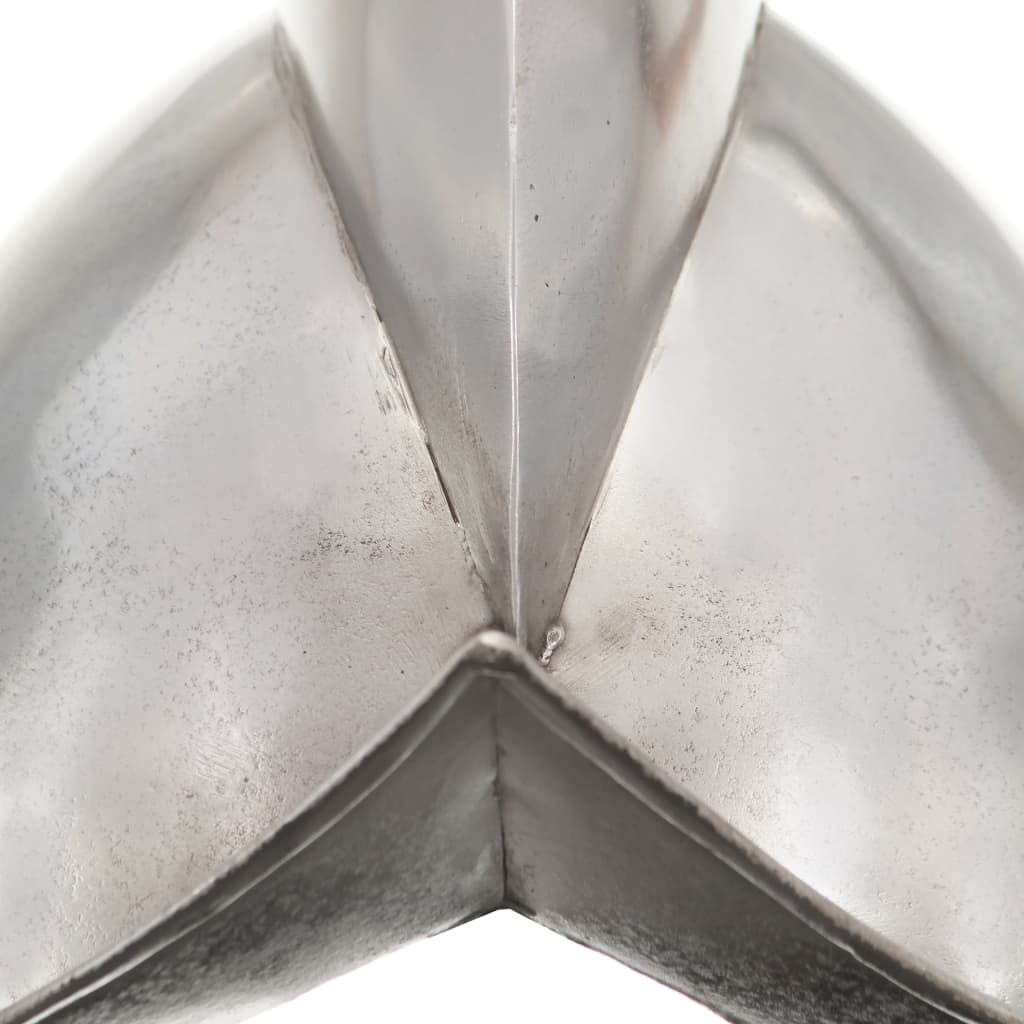 vidaXL Tysk riddarhjälm för LARP silver stål
