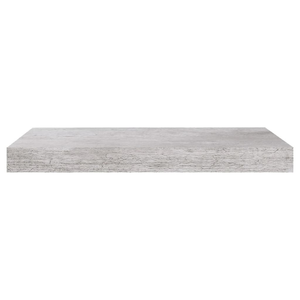 vidaXL Svävande vägghylla betonggrå 50x23x3,8 cm MDF