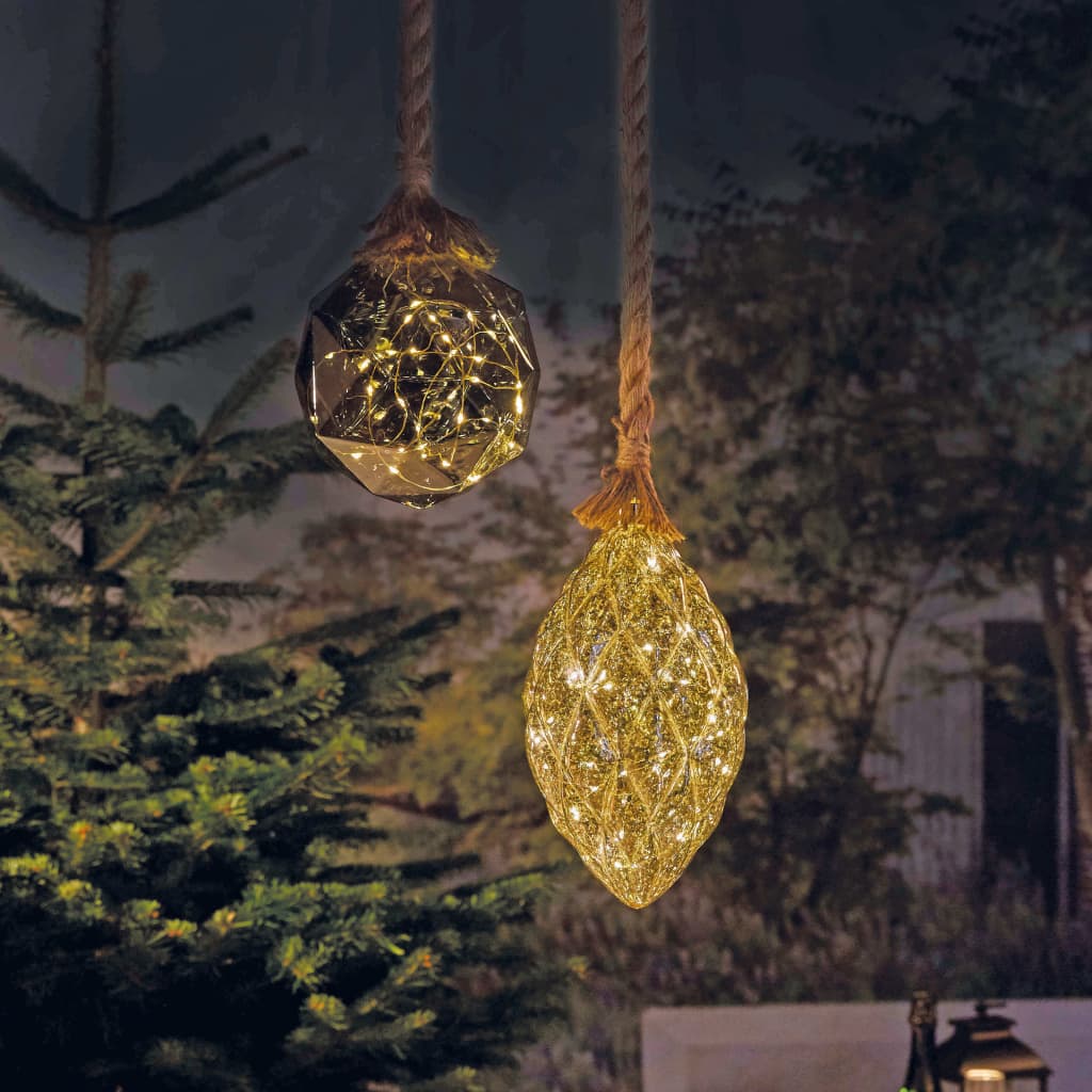 Luxform Batteridriven hänglampa LED Rope with Pine Cone