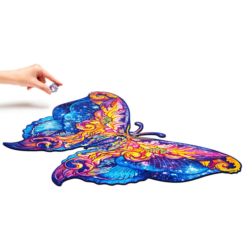 UNIDRAGON Pussel trä 700 bitar Intergalaxy Butterfly royal 60x44 cm