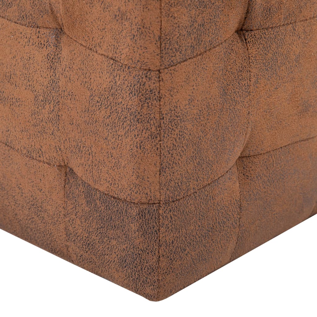 vidaXL Sängbord 2 st brun 30x30x30 cm konstmocka
