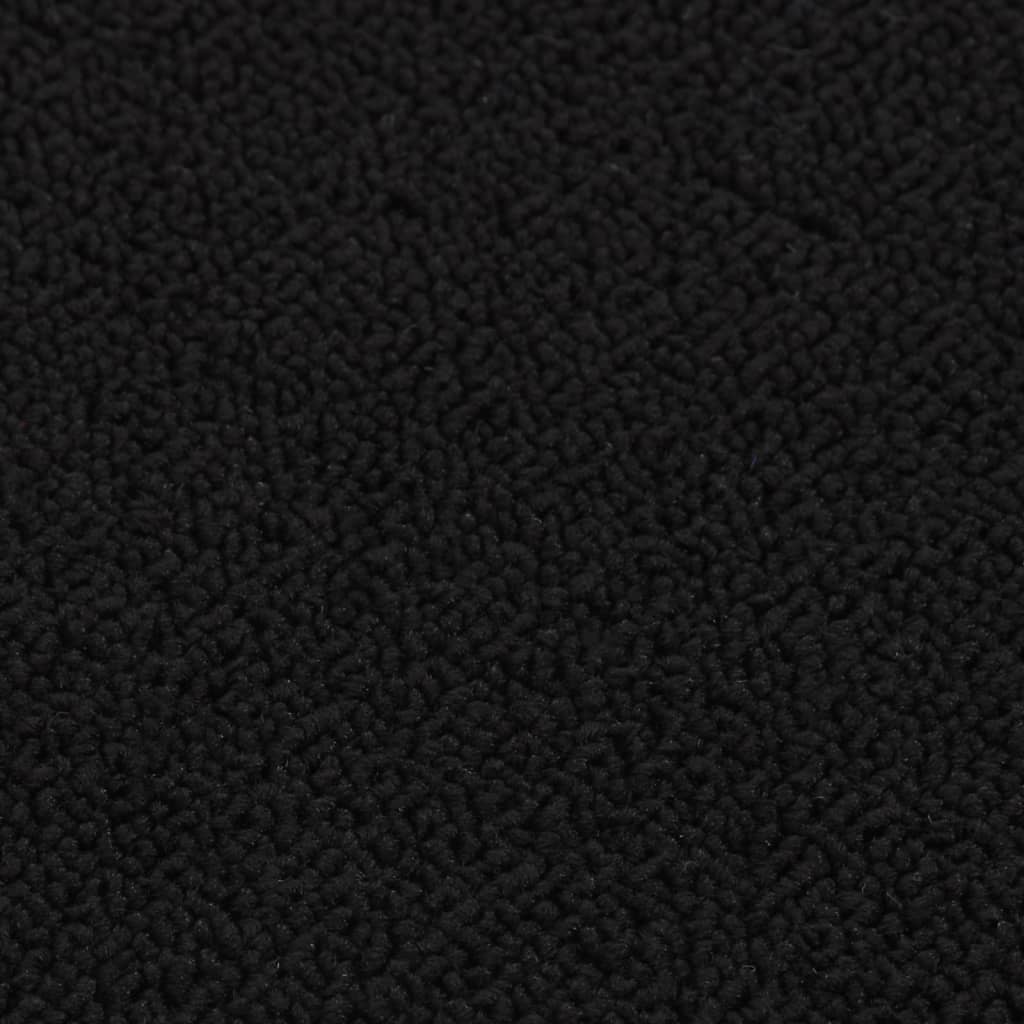 vidaXL Trappstegsmattor 15 st 75x20 cm svart rektangulär