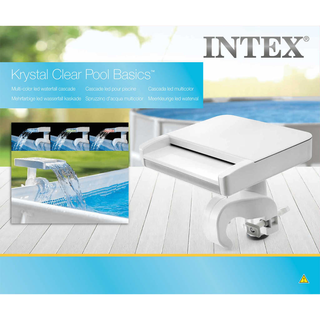 Intex Pool LED-vattenfall flerfärgad 28090
