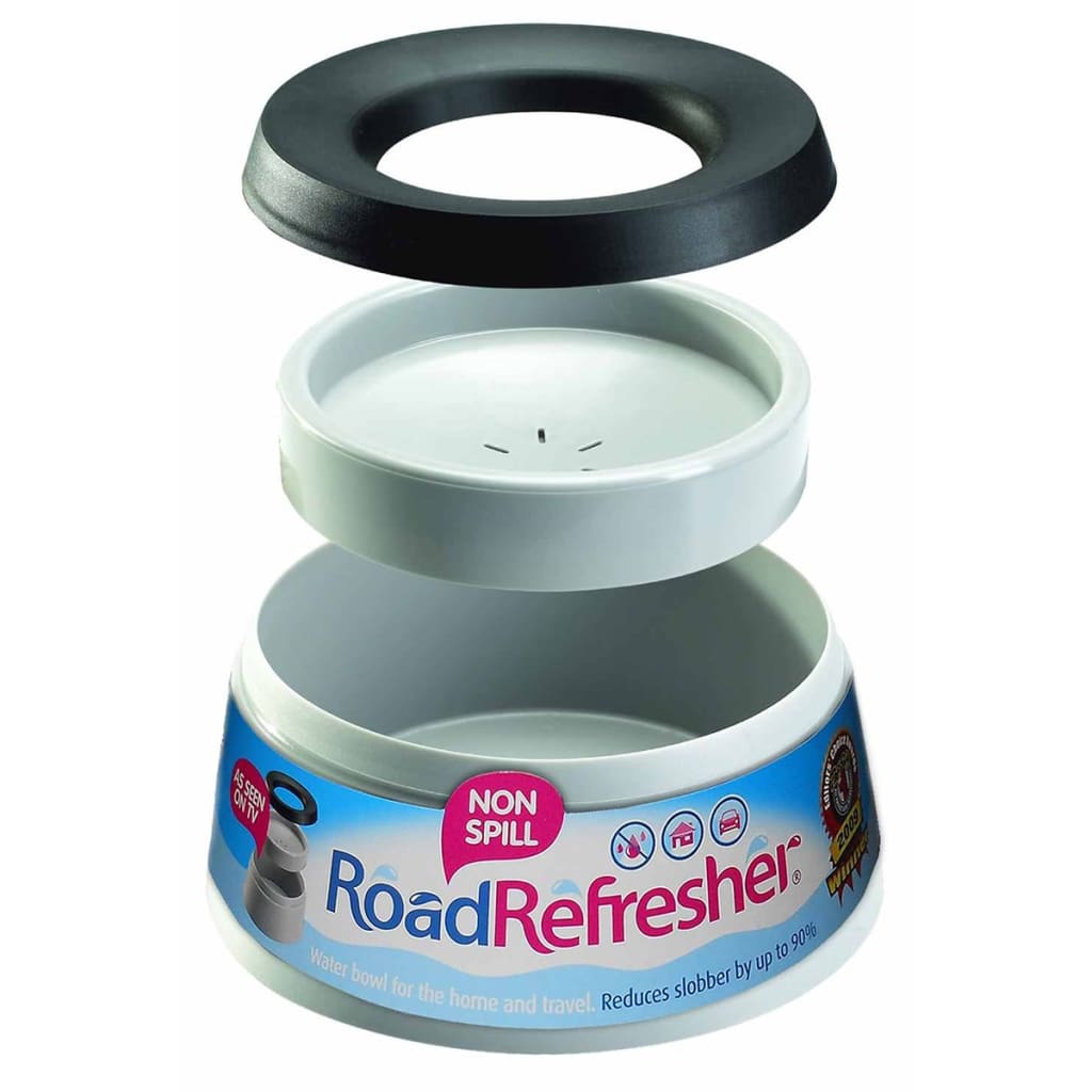 Road Refresher Spillfri vattenskål för husdjur liten grå SGRR