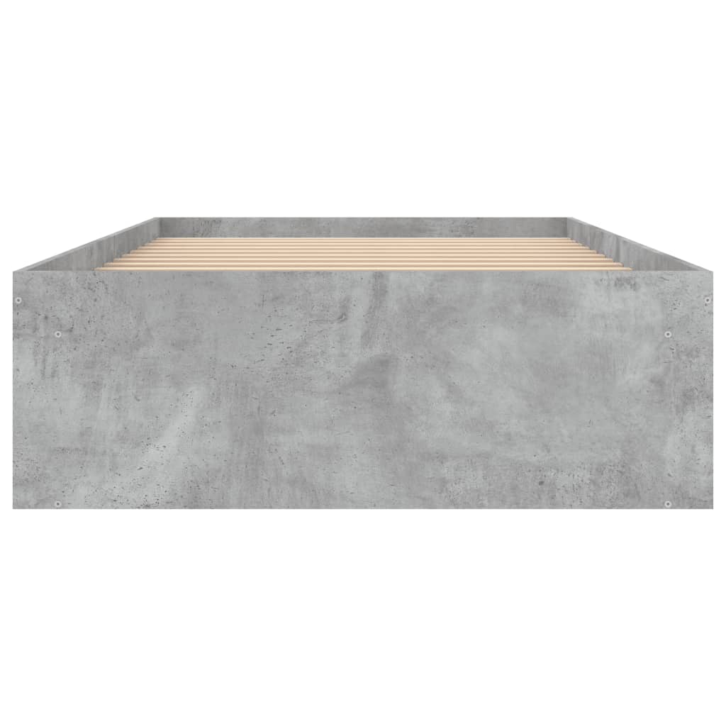 vidaXL Sängram betonggrå 90x190 cm
