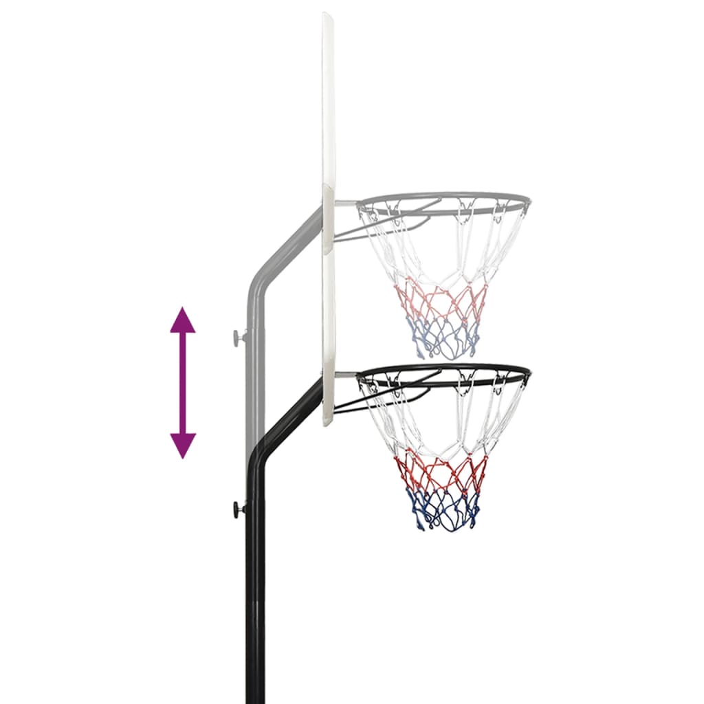 vidaXL Basketkorg med stativ vit 237-307 cm polyeten