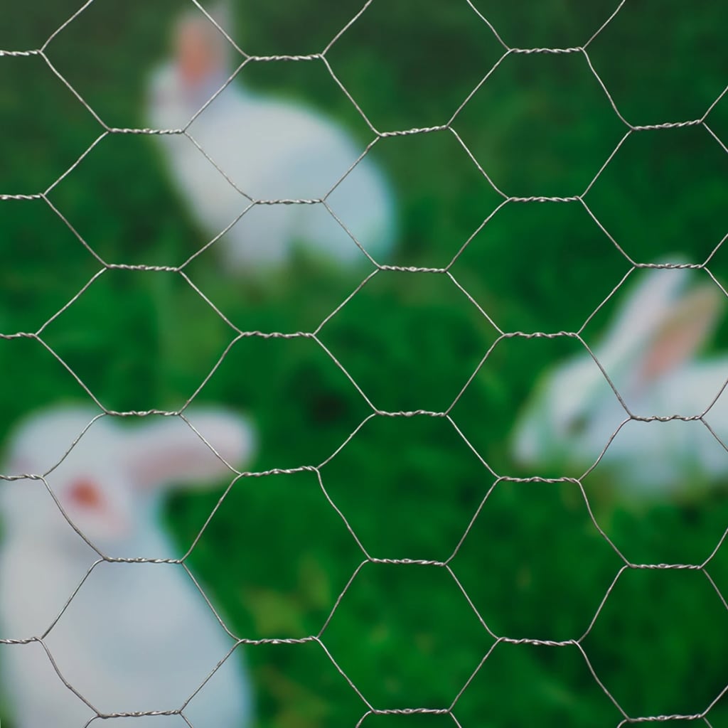 Nature Ståltrådsnät hexagonalt 0,5x2,5 m 25 mm galvaniserat stål