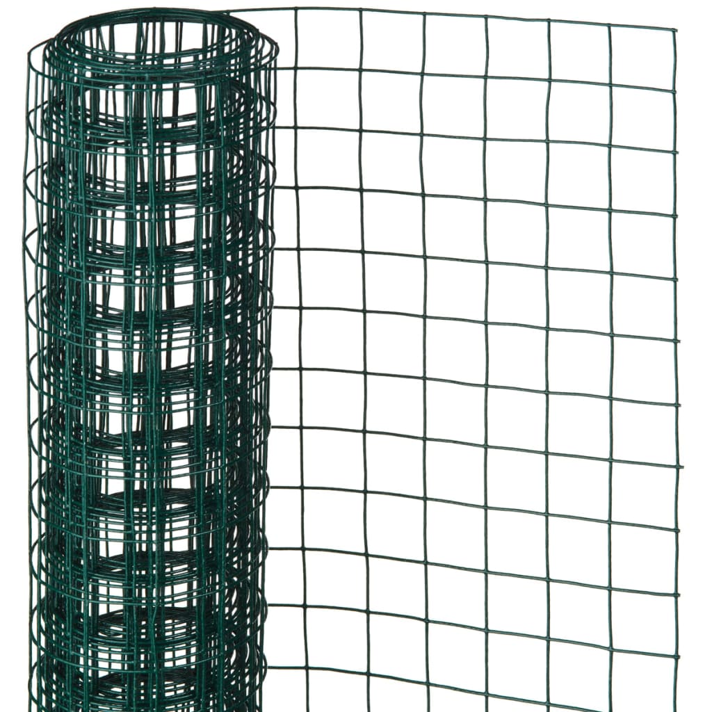Nature Ståltrådsnät fyrkantig 0,5x2,5 m 13 mm plastbelagd stål grön