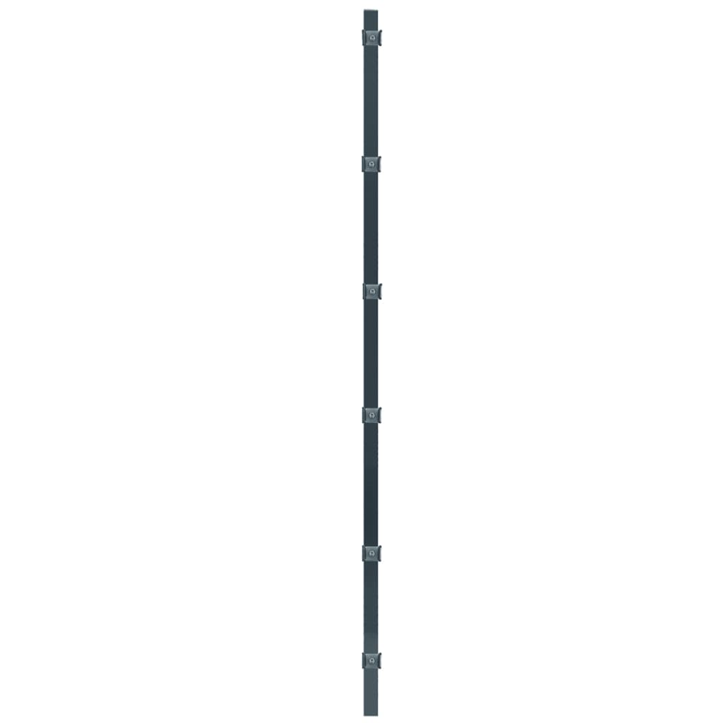 vidaXL Stängselpanel med stolpar 6x2 m antracit grå