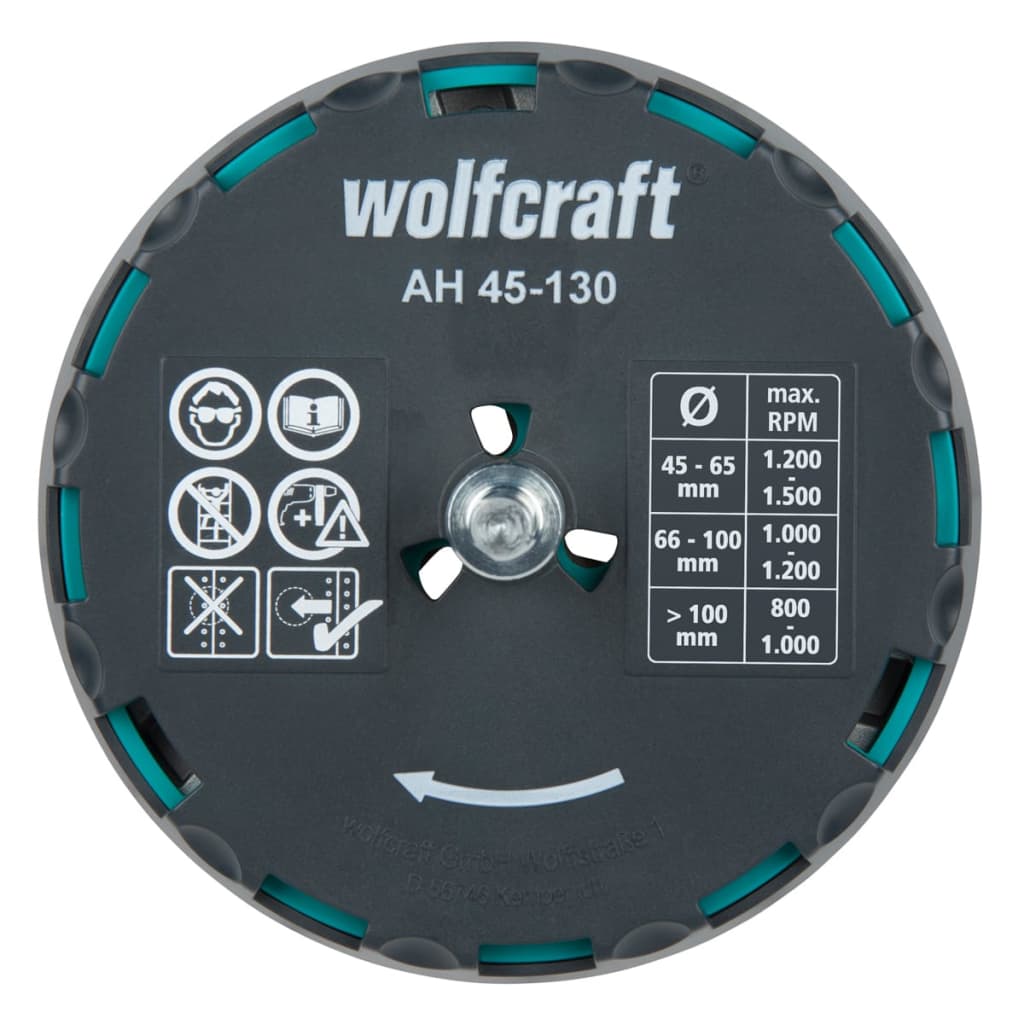 wolfcraft Justerbar hålsåg AH 45-130 30 mm metall 5978000