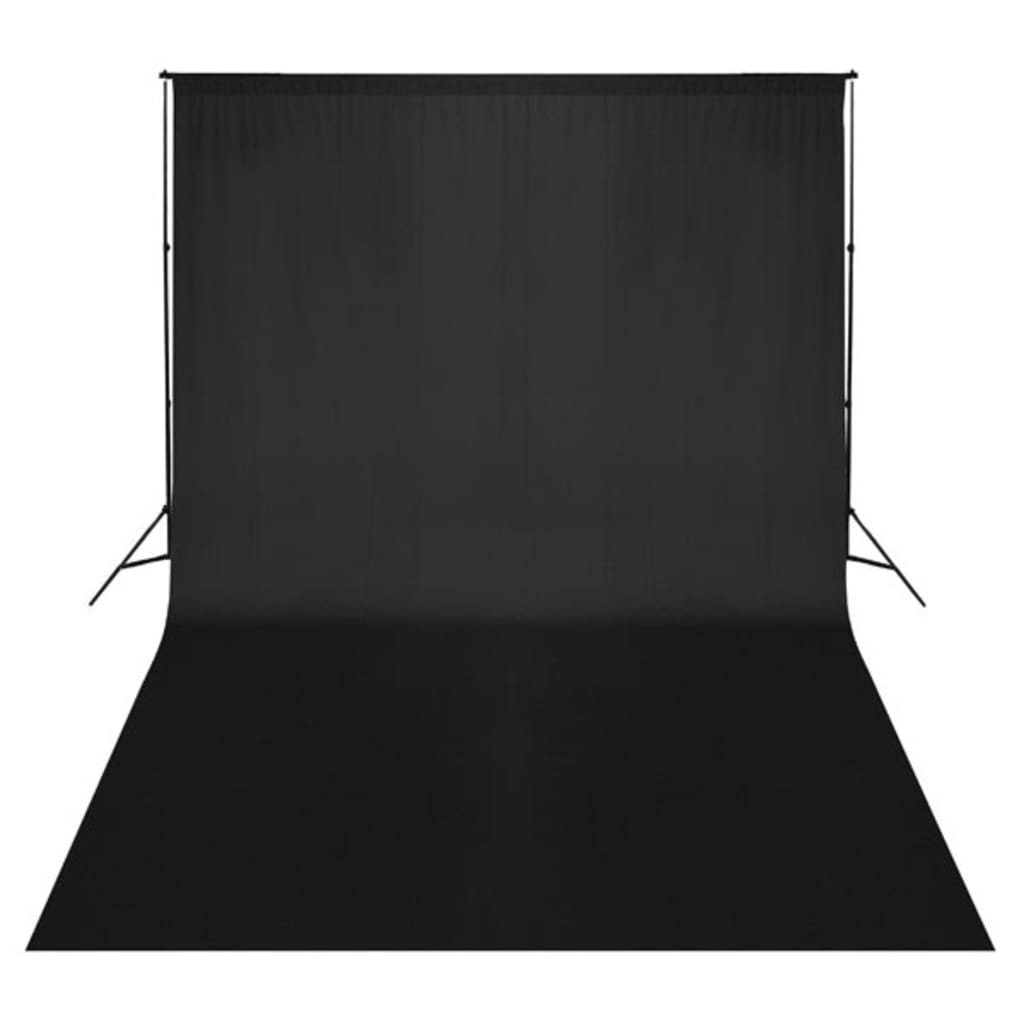 vidaXL Fotobakgrund bomull svart 500x300 cm
