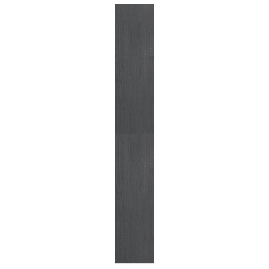 vidaXL Bokhylla/Rumsavdelare grå 40x30x199 cm massiv furu