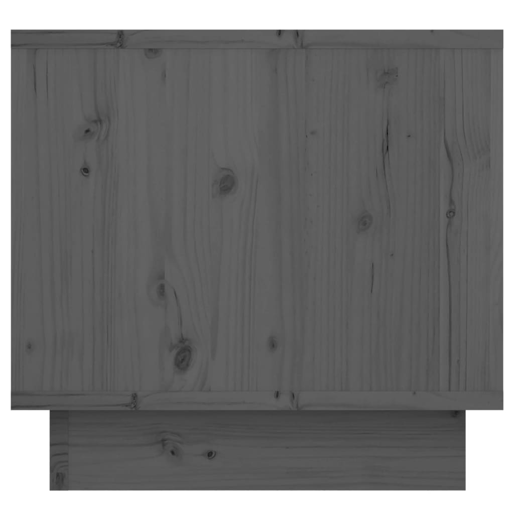 vidaXL Sängbord grå 35x34x32 cm massiv furu