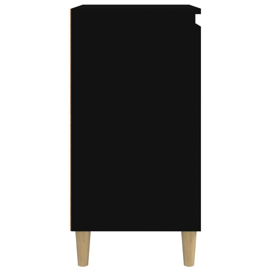 vidaXL Sängbord 2 st svart 40x35x70 cm konstruerat trä