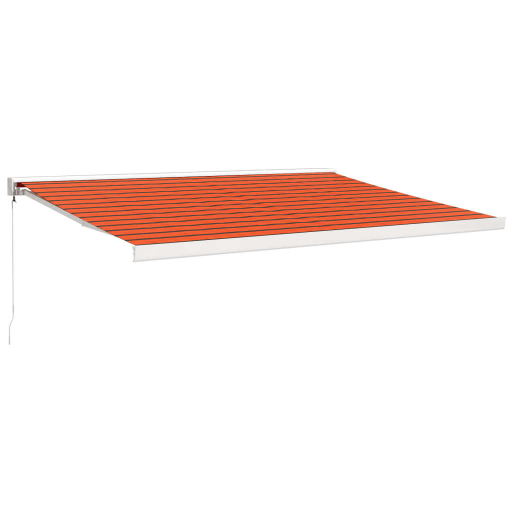 vidaXL Markis infällbar orange och brun 4,5x3 m tyg&aluminium