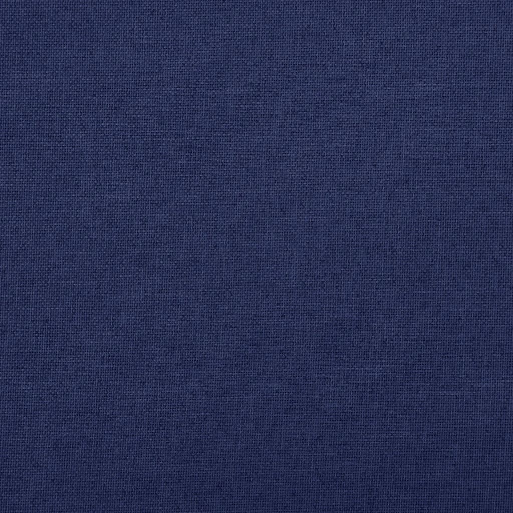 vidaXL Hopfällbar förvaringsbänk blå 76x38x38 cm konstlinne