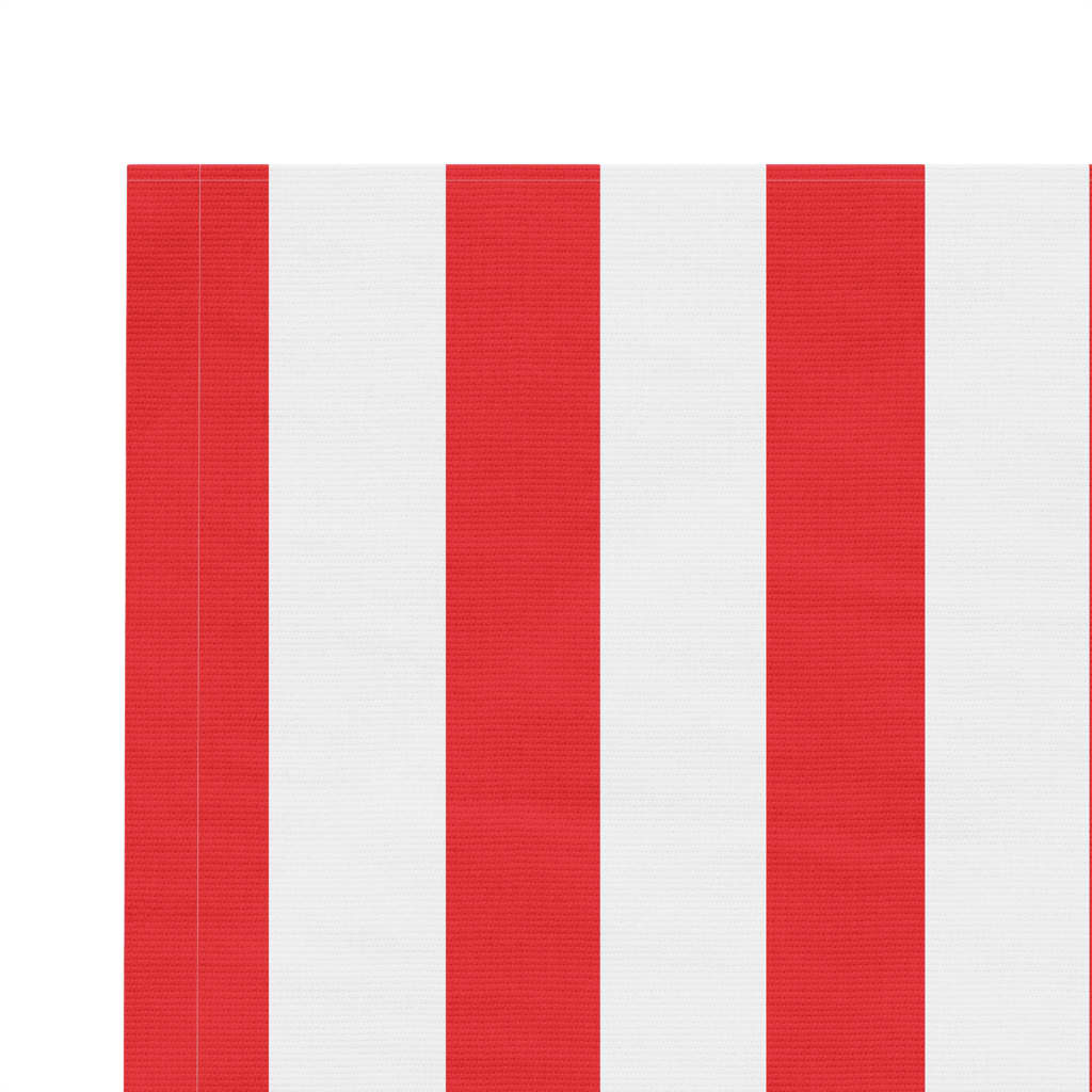 vidaXL Markisväv röd och vit randig 5x3 m
