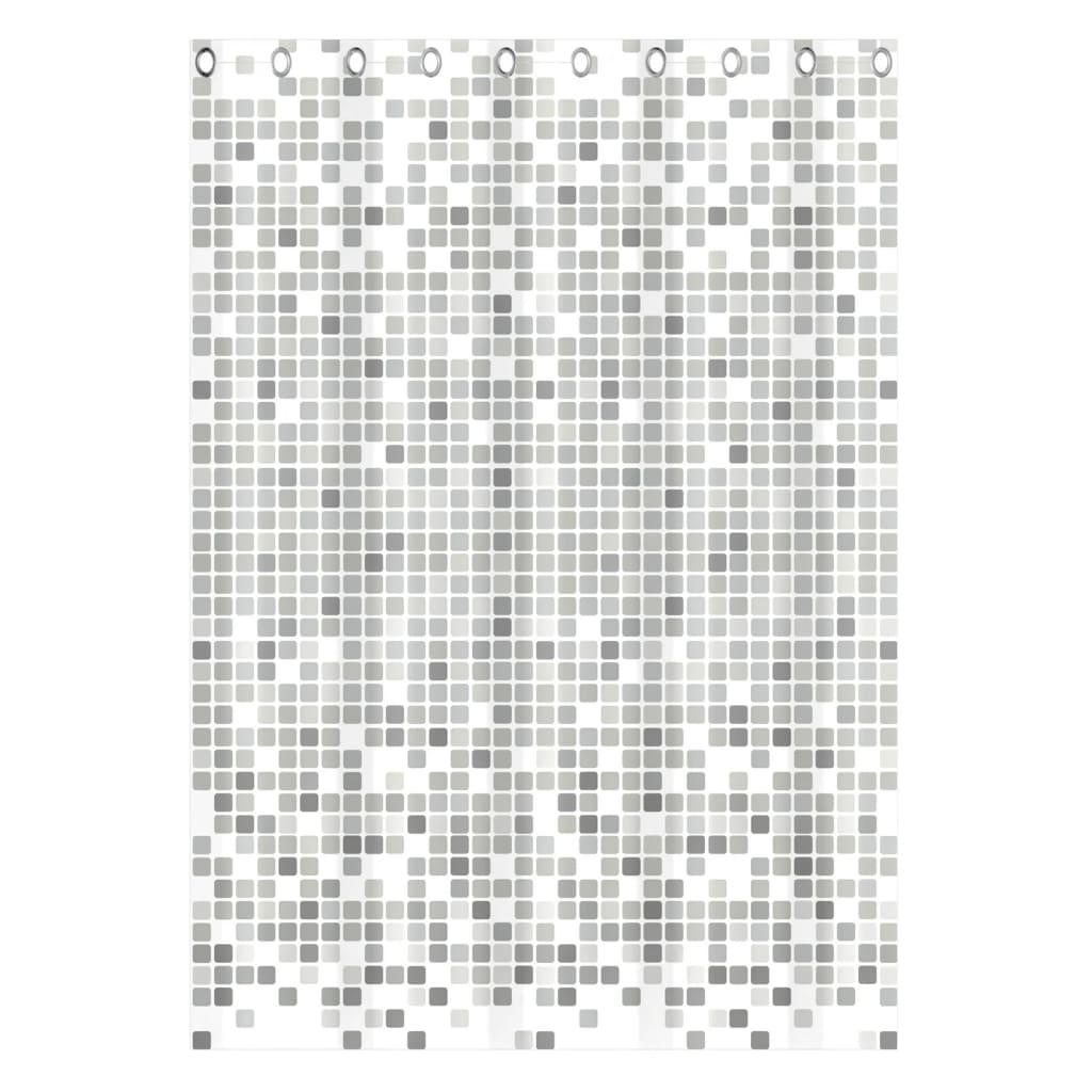 EISL Duschdraperi med grå mosaik-mönster 200x180x0,2 cm