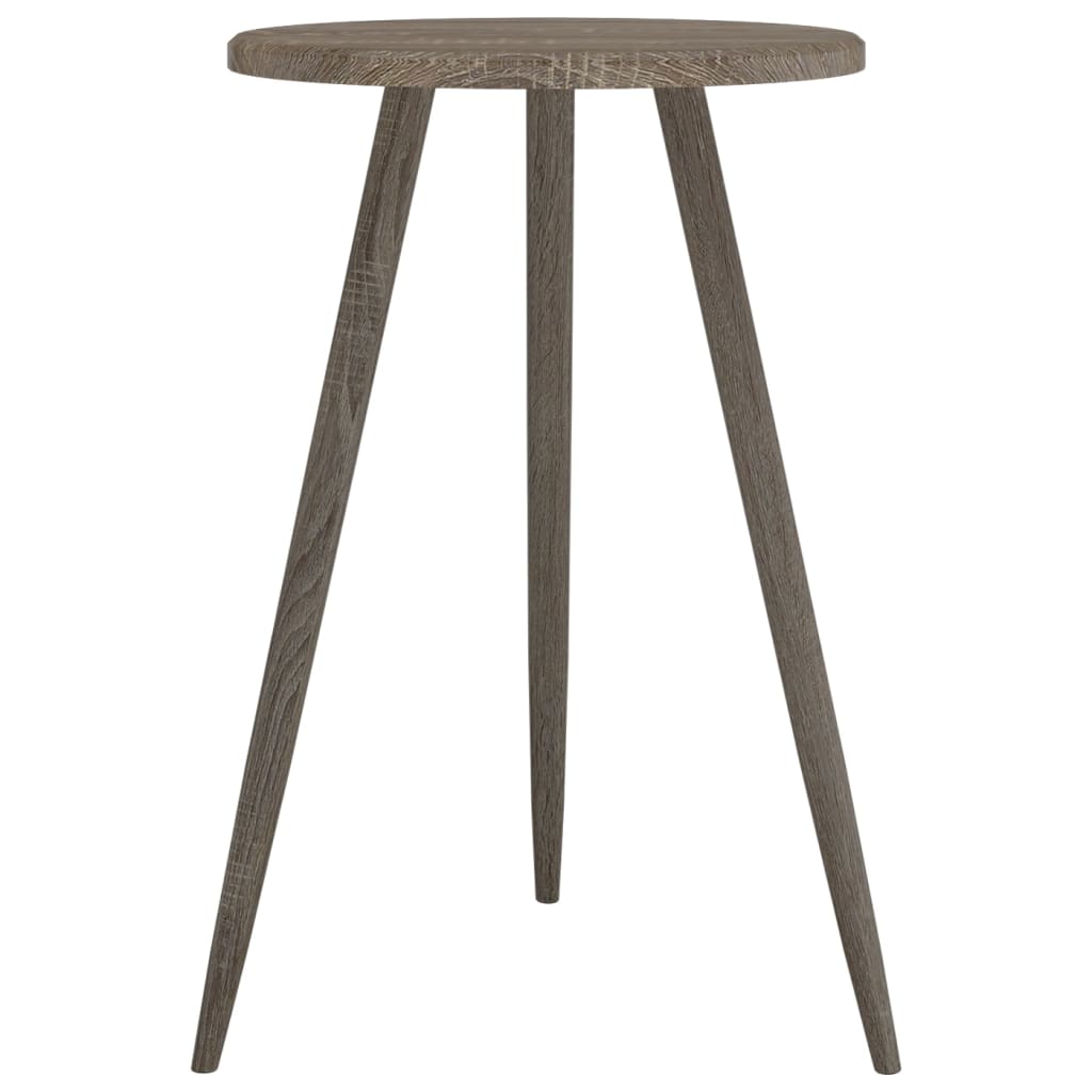 vidaXL Cafébord grå Ø50x76 cm MDF och järn