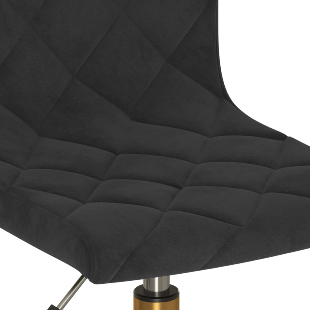 vidaXL Snurrbara matstolar 2 st svart sammet