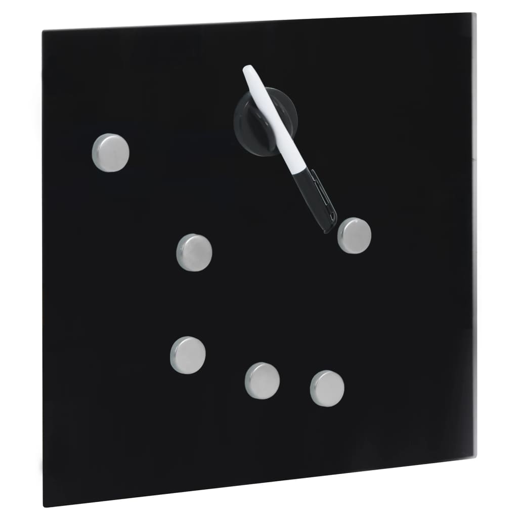 vidaXL Nyckelskåp med magnetisk tavla svart 35x35x5,5 cm
