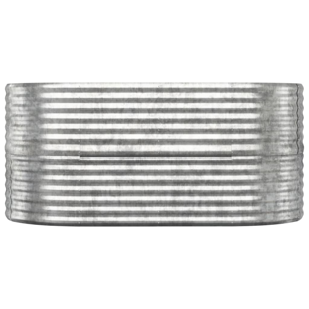 vidaXL Odlingslåda pulverlackerat stål 152x80x68 cm silver