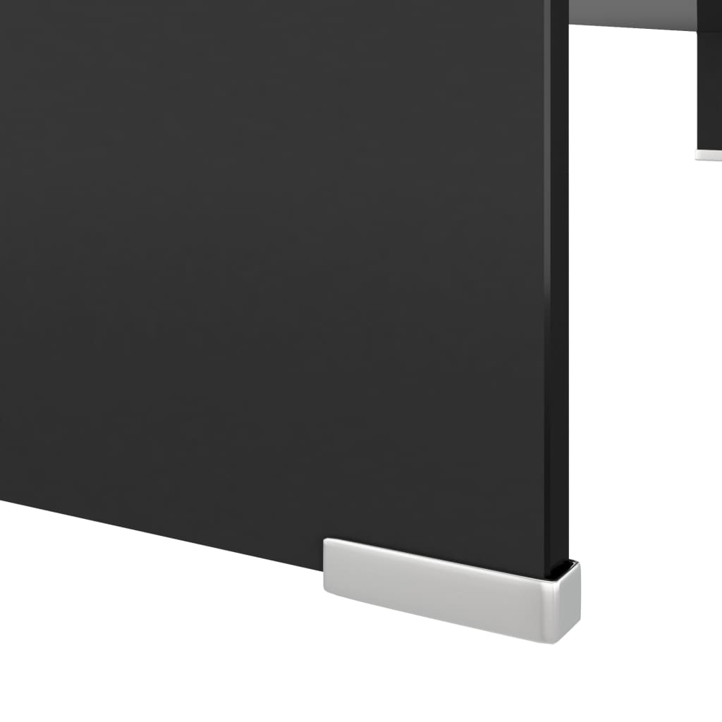vidaXL TV-bord glas svart 110x30x13 cm