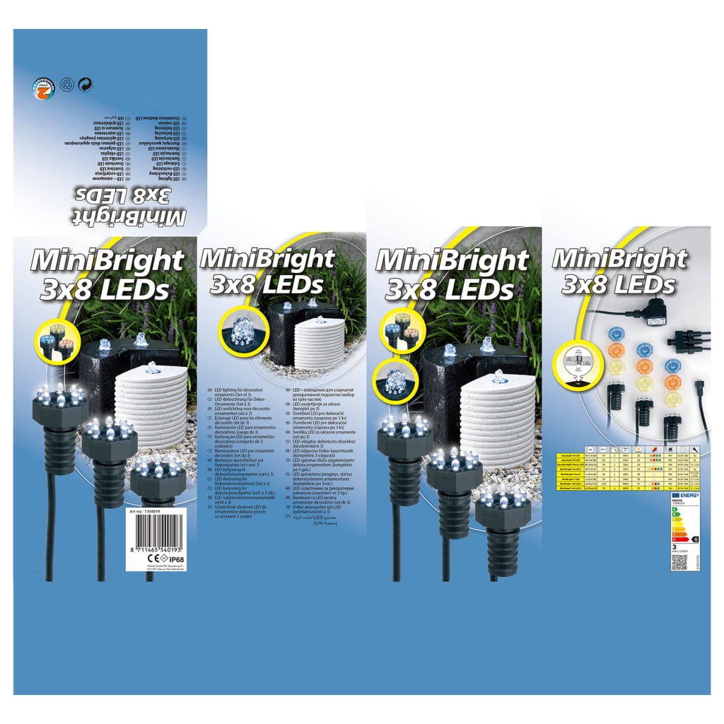 Ubbink Undervattenslampa för damm MiniBright 3x8 LED 1354019