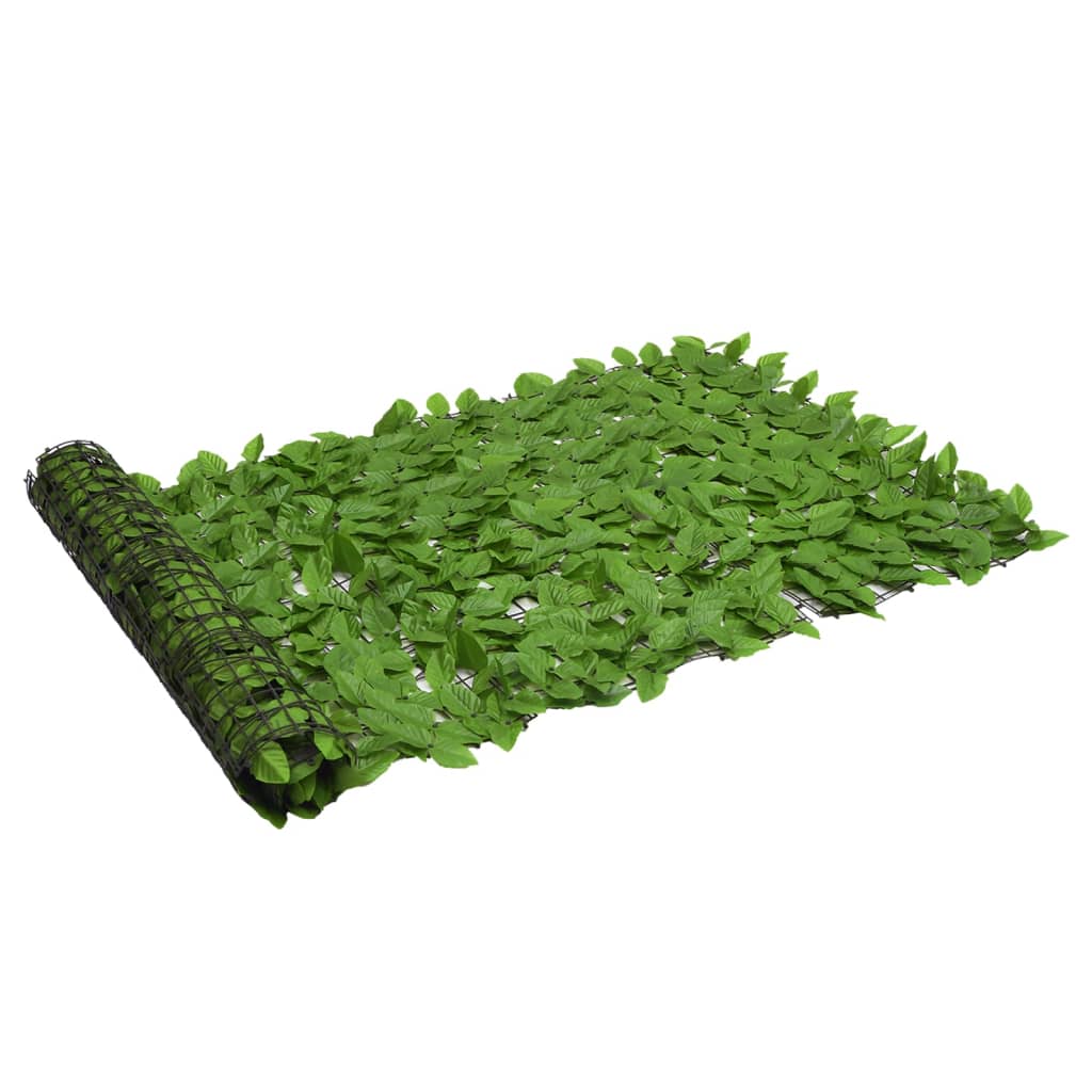 vidaXL Balkongskärm gröna blad 600x100 cm