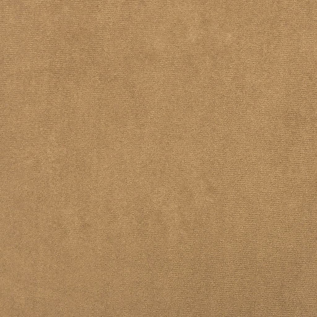 vidaXL Soffa 3-sits brun sammet