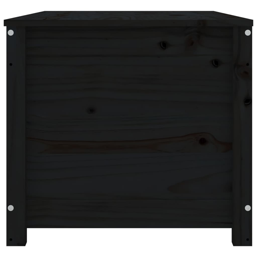 vidaXL Förvaringslåda svart 110x50x45,5 cm massiv furu