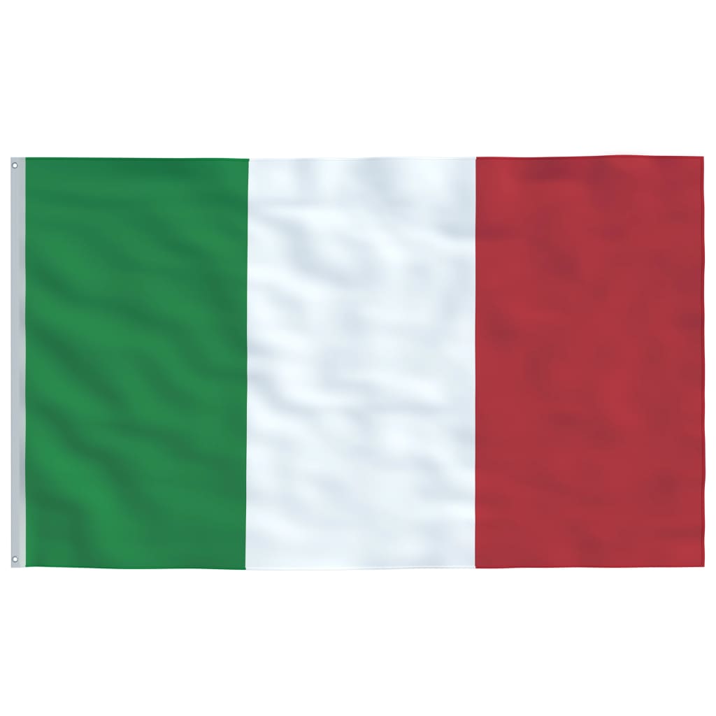 vidaXL Italiens flagga och flaggstång i aluminium 4 m