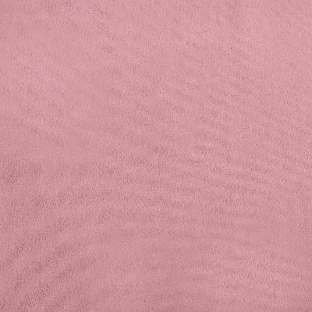 vidaXL Hundbädd rosa 100x50x21 cm sammet