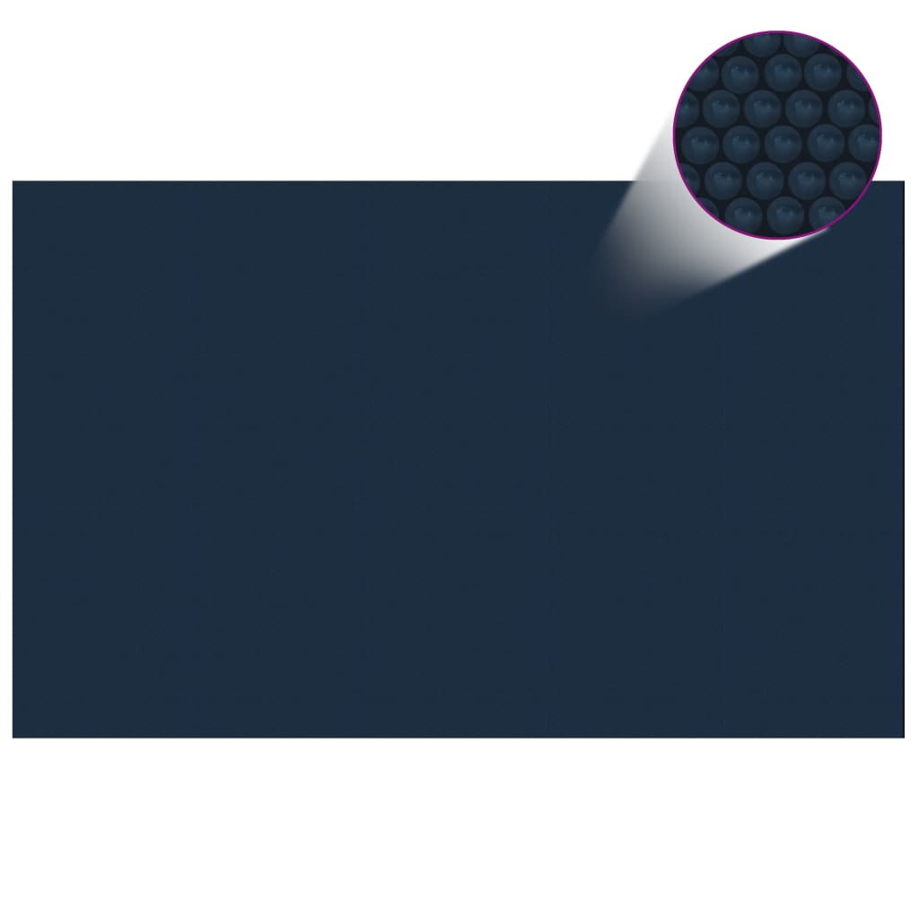 vidaXL Värmeduk för pool PE 800x500 cm svart och blå