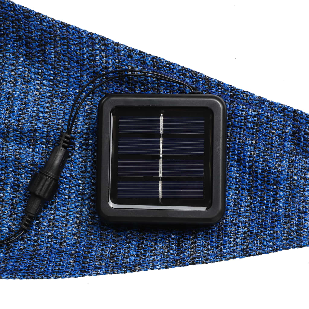 HI Solsegel med 100 LED-lampor ljusblå 3,6x3,6x3,6 m