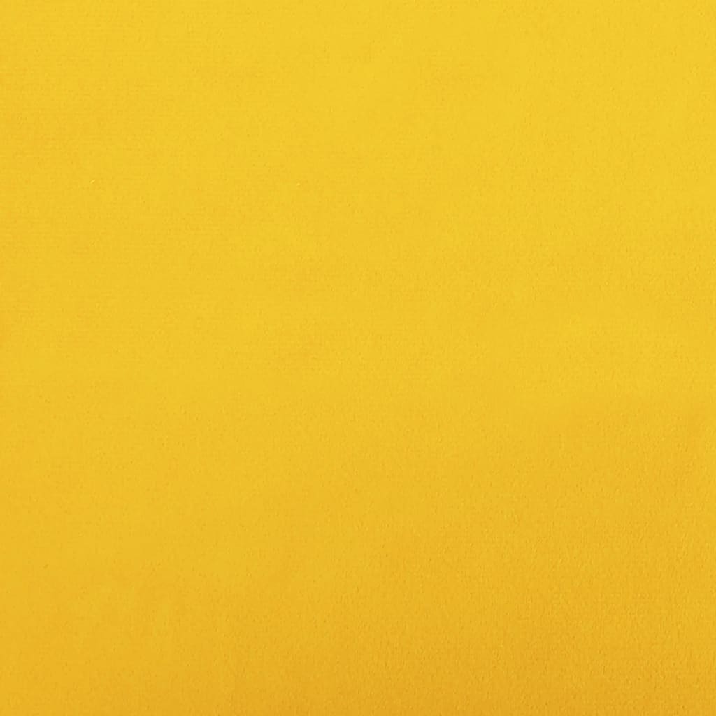 vidaXL Schäslong med bolster gul sammet