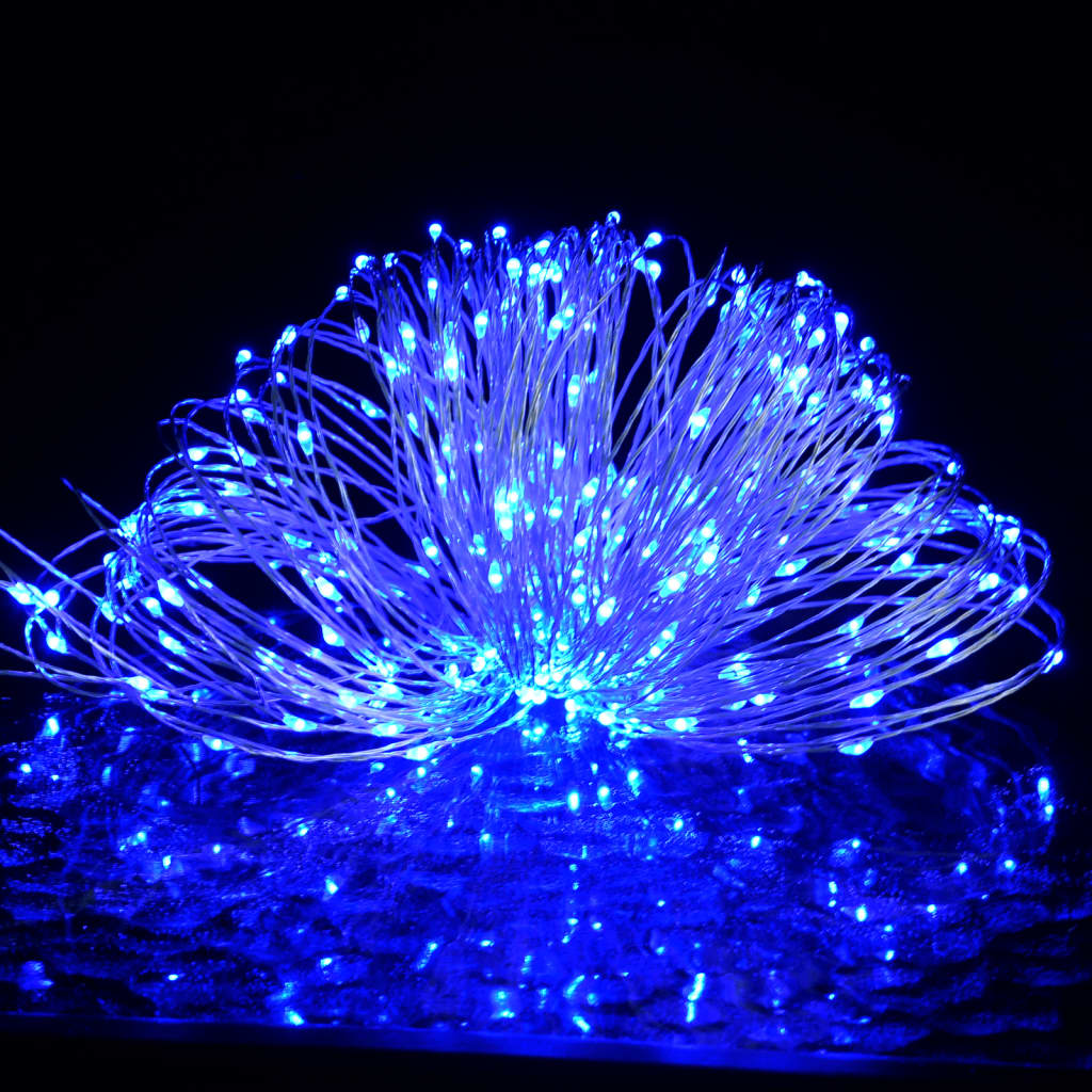 vidaXL Ljusslinga med 300 LED blå 30 m